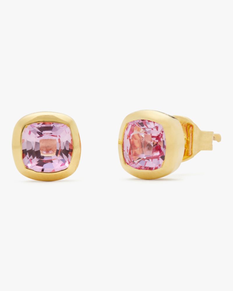 Kate Spade,Kate Spade Fine Time To Shine Gem Studs,Pink Sapphire