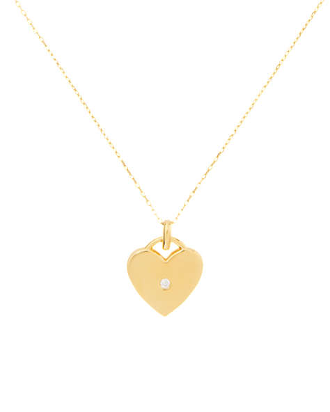 Kate Spade,Kate Spade Fine Meant To Be Heart Pendant,Gold
