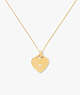 Kate Spade,Kate Spade Fine Meant To Be Heart Pendant,Gold