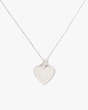 Kate Spade,Kate Spade Fine Meant To Be Heart Pendant,Silver