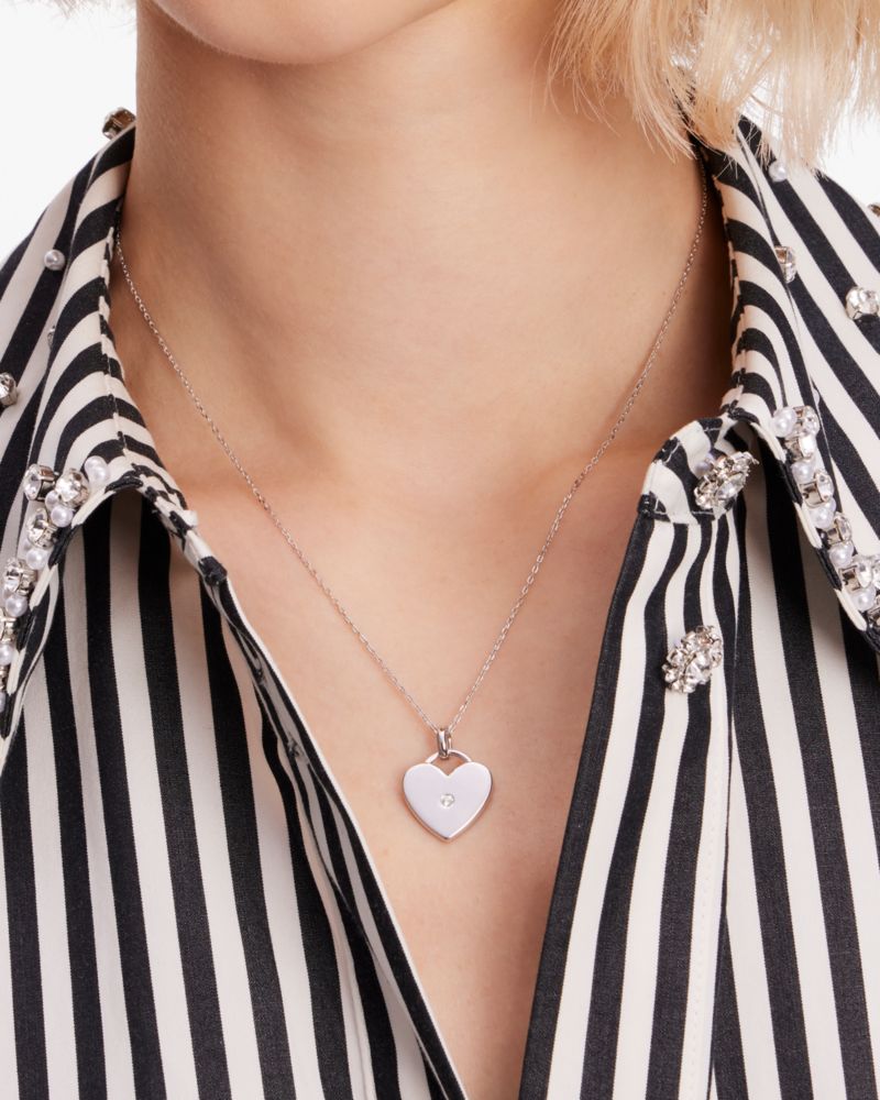 Kate spade discount green heart necklace