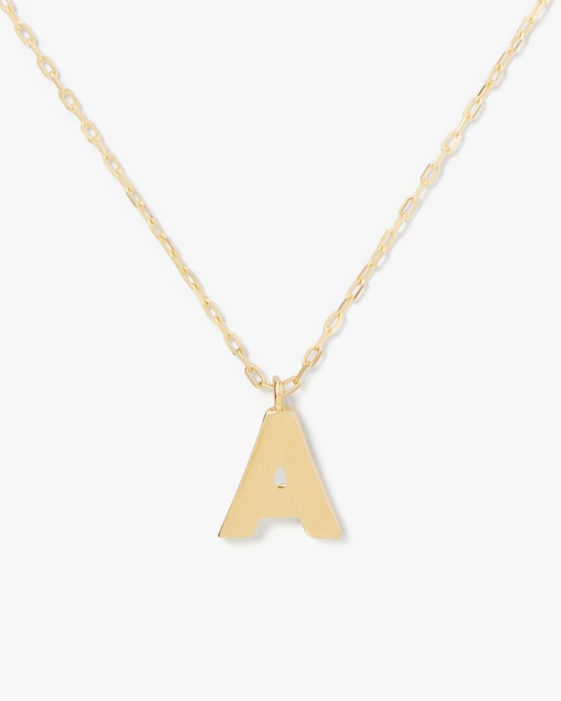 Kate Spade,Kate Spade Fine Love Letter A Initial Pendant,