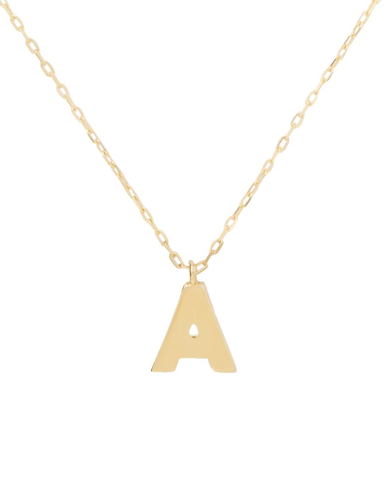 Kate Spade,Kate Spade Fine Love Letter A Initial Pendant,Gold