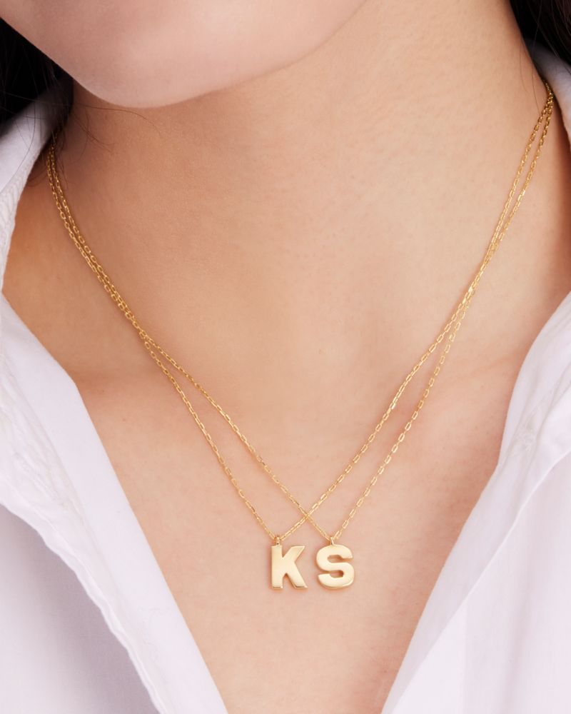 Kate Spade,ケイト・スペード ファイン ラブ レター A イニシャル ペンダント,ネックレス,ゴールド