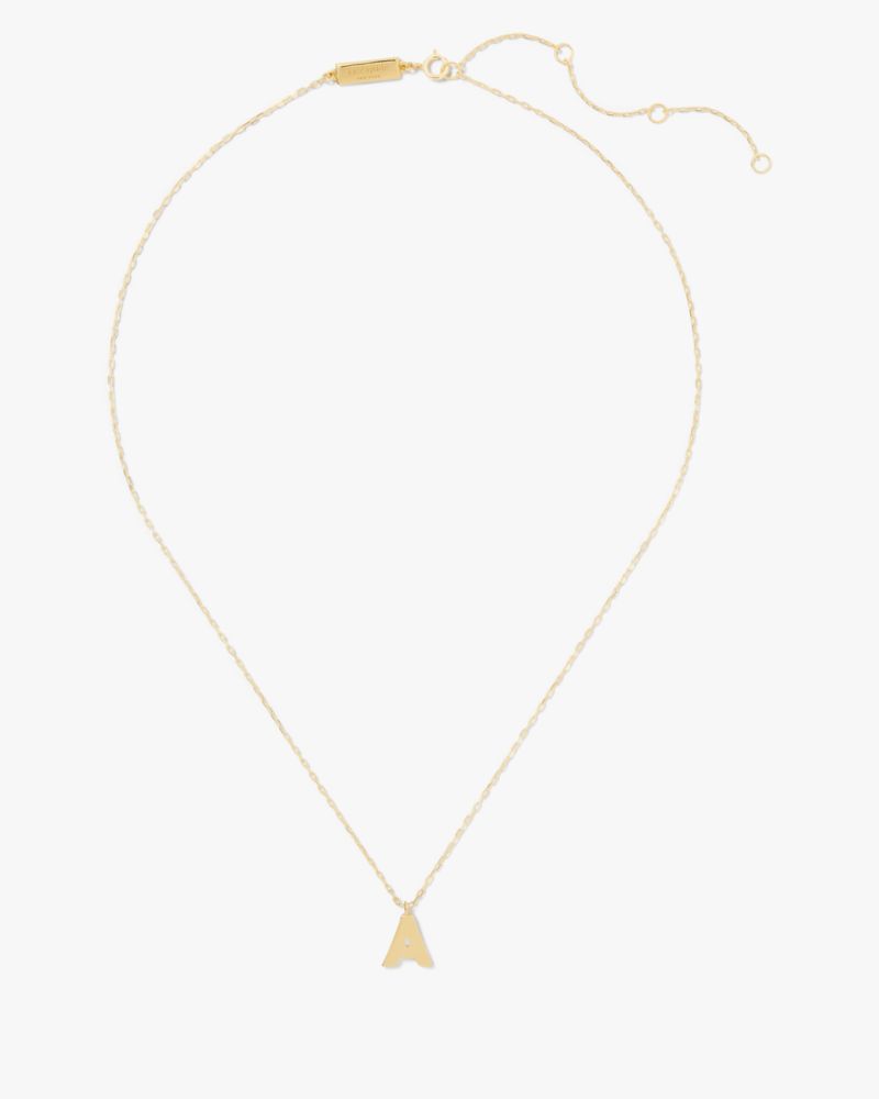 Kate Spade,ケイト・スペード ファイン ラブ レター A イニシャル ペンダント,ネックレス,ゴールド