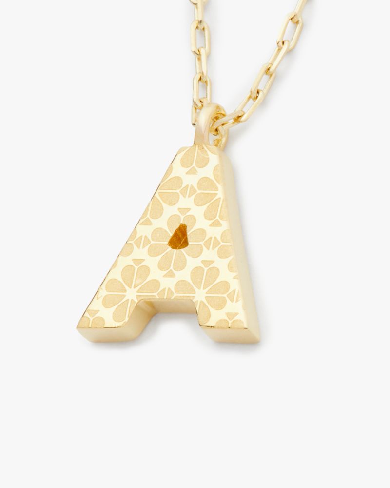 Kate Spade,ケイト・スペード ファイン ラブ レター A イニシャル ペンダント,ネックレス,ゴールド