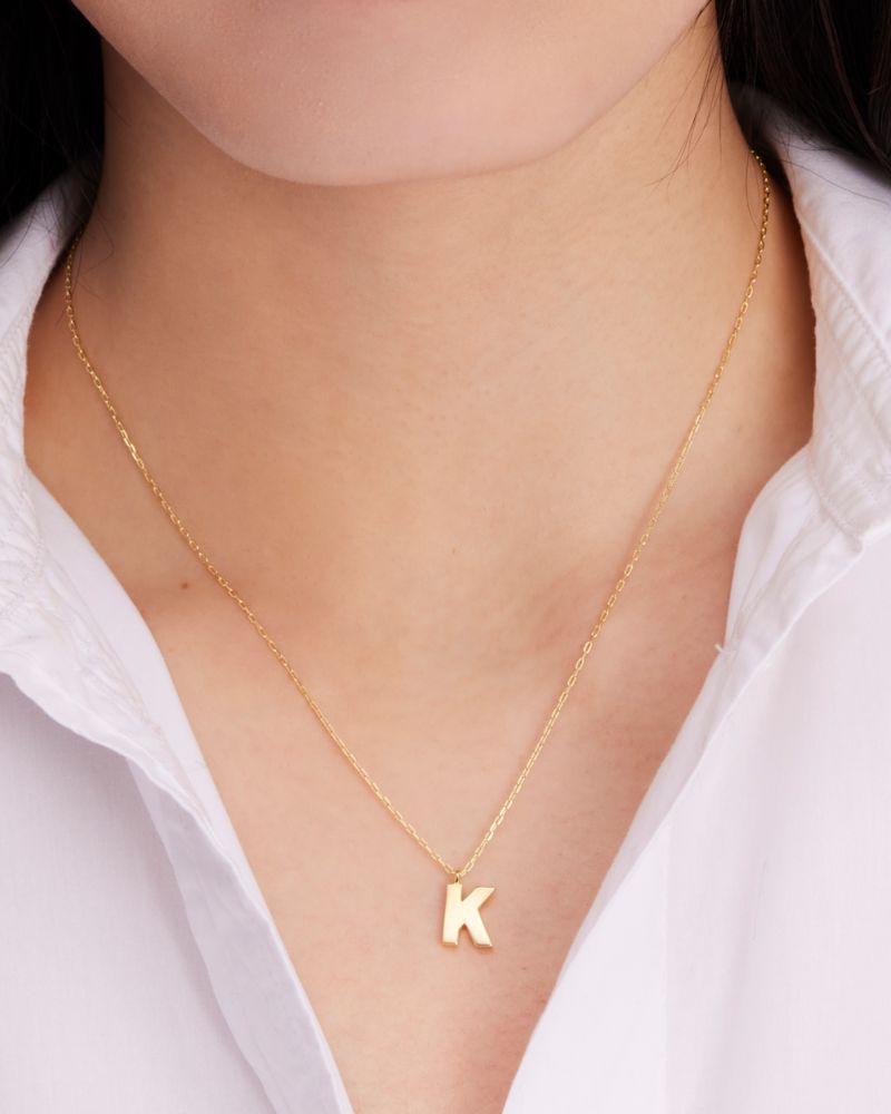 Kate Spade,Kate Spade Fine Love Letter D Initial Pendant,Gold