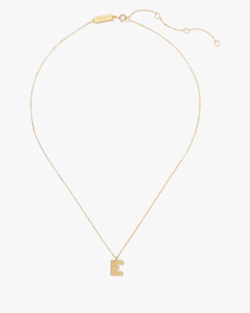Kate Spade,ケイト・スペード ファイン ラブ レター E イニシャル ペンダント,ネックレス,ゴールド