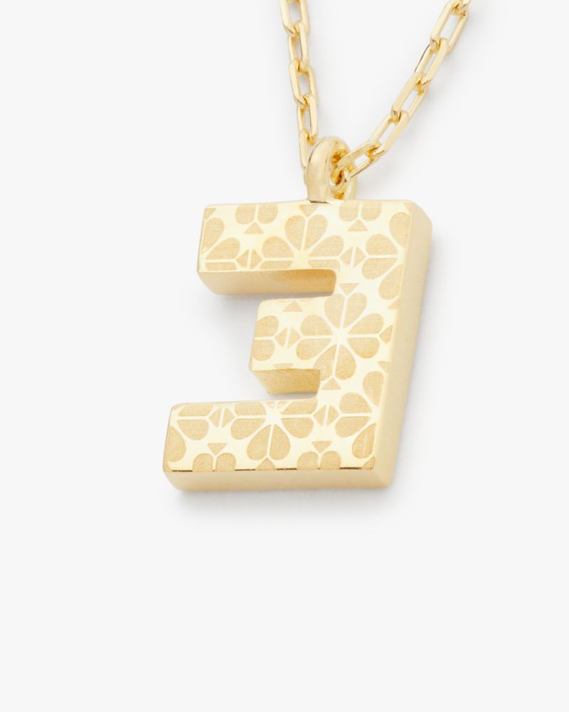 Kate Spade,ケイト・スペード ファイン ラブ レター E イニシャル ペンダント,ネックレス,ゴールド