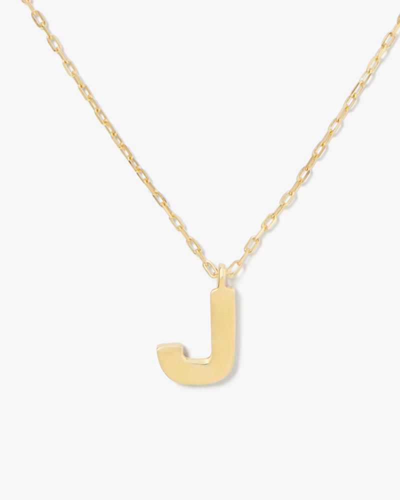 Kate Spade,Kate Spade Fine Love Letter J Initial Pendant,Gold