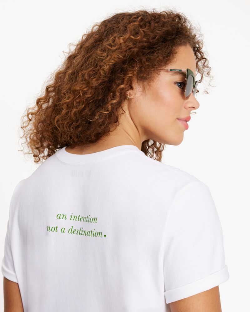 Kate Spade,Boris Lawrence Henson Foundation X Kate Spade Tee,Cotton,T Shirt,No Embellishment,Casual,White