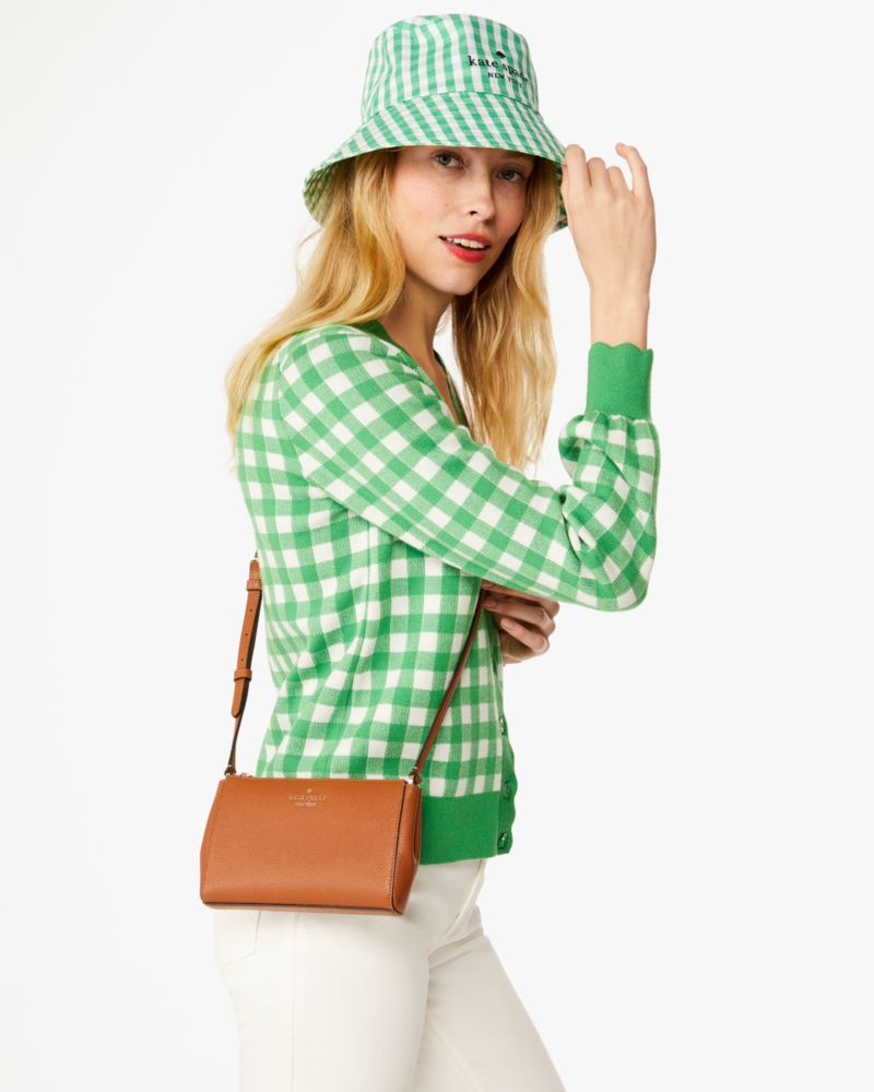 Kate Spade,Leila Mini Top Zip Crossbody,Warm Gingerbread