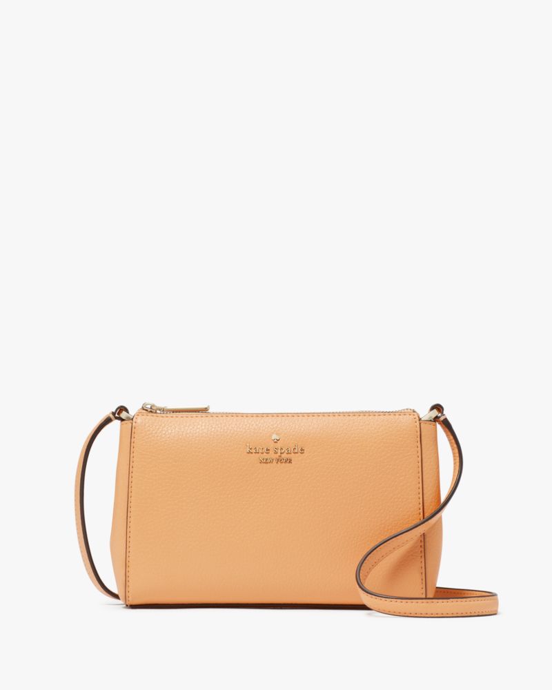 Kate Spade,Leila Mini Top Zip Crossbody,Orange Cream