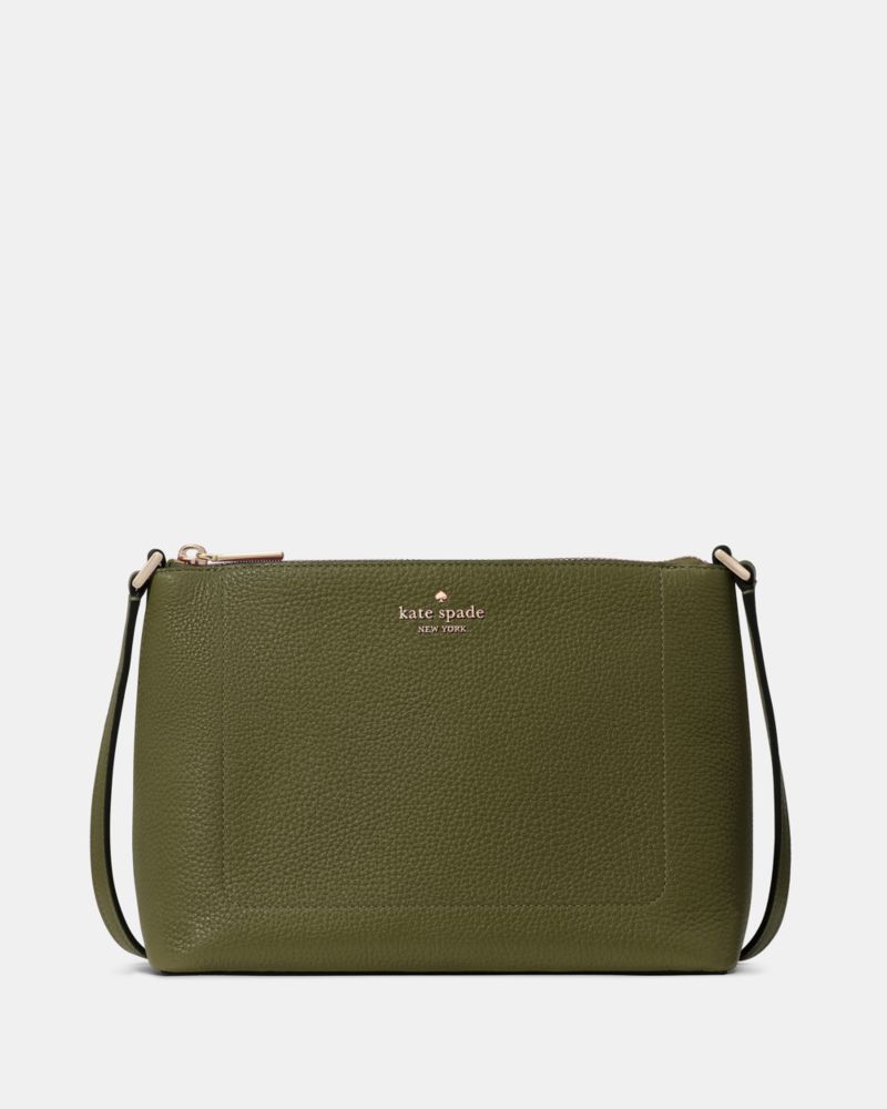Kate Spade,Leila Crossbody Bag,Lining Leather,Crossbody,Metal, Logo,Lined,Water Repellent,Casual, Weekend Getaway, Mother'...,