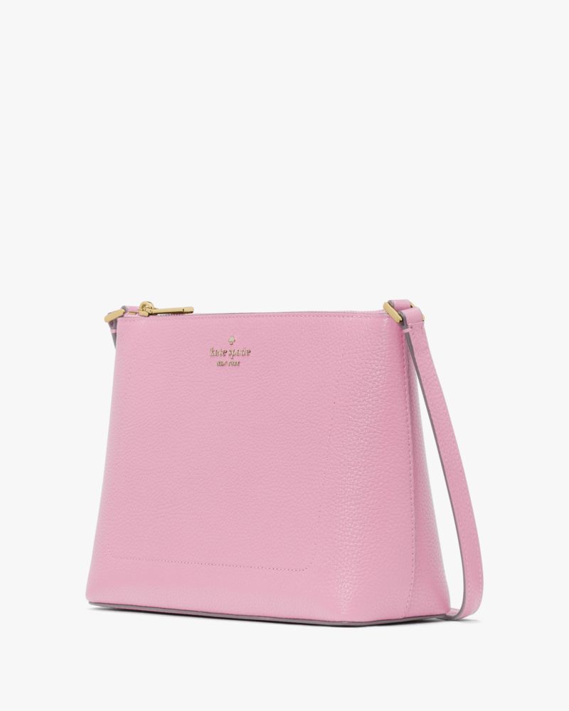 Kate Spade,Leila Medium Crossbody,Lining Leather,Crossbody,Metal,Logo,Lined,Casual,