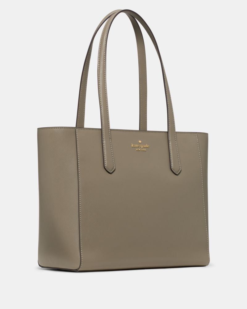 Kate Spade,Staci Tote Bag,Tote,Metal Material,Metal,Logo,Casual,Work,Gray