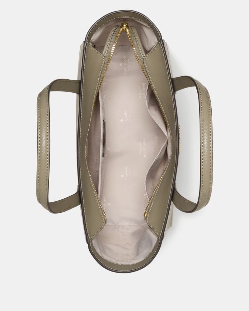 Kate Spade,Staci Tote Bag,Tote,Metal Material,Metal,Logo,Casual,Work,Gray