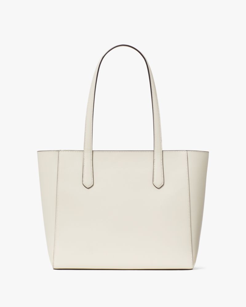 Kate Spade,Staci Medium Tote,Tote,Metal Material,Metal,Logo,Work,Casual,Cream