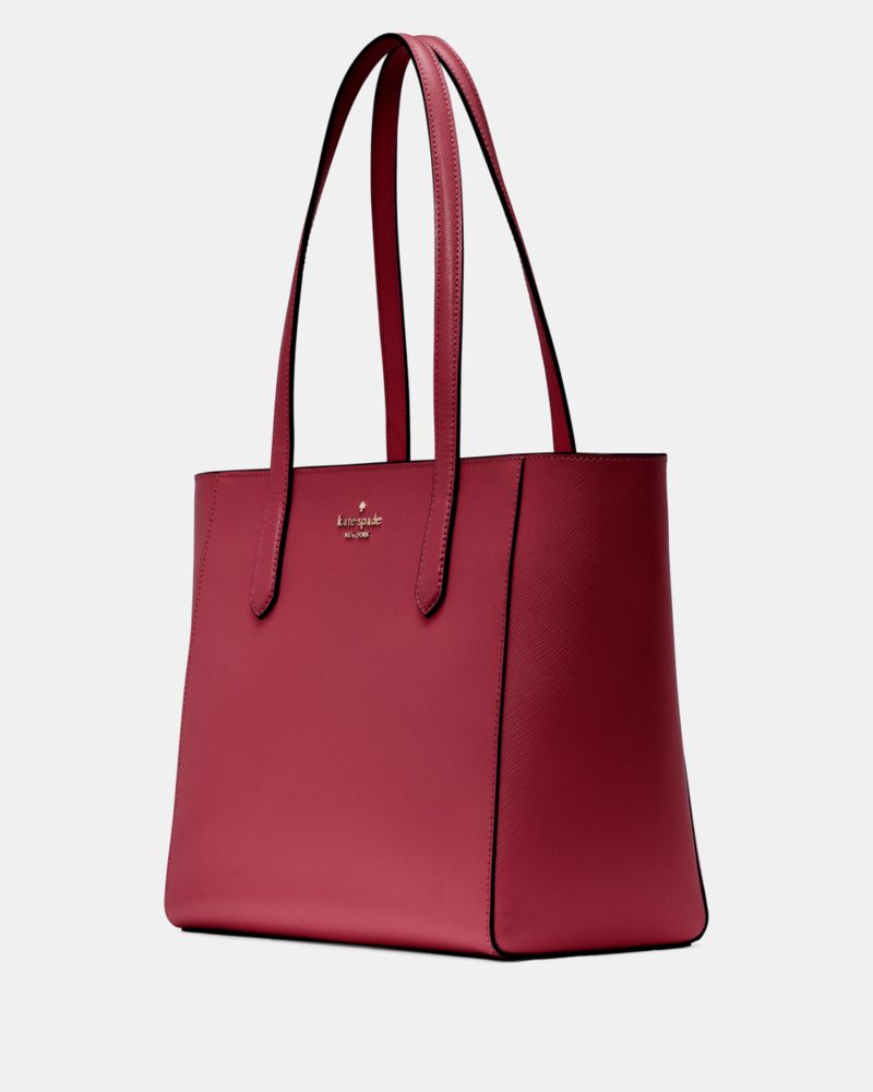 Kate Spade,Staci Medium Tote,Tote,Metal Material,Metal,Logo,Work,Casual,Maroon