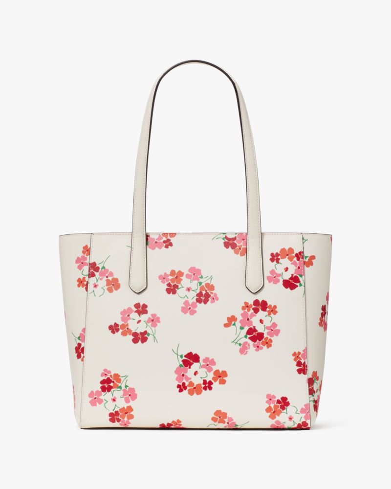 Kate Spade,Staci Sunny Floral Clusters Printed Medium Tote,