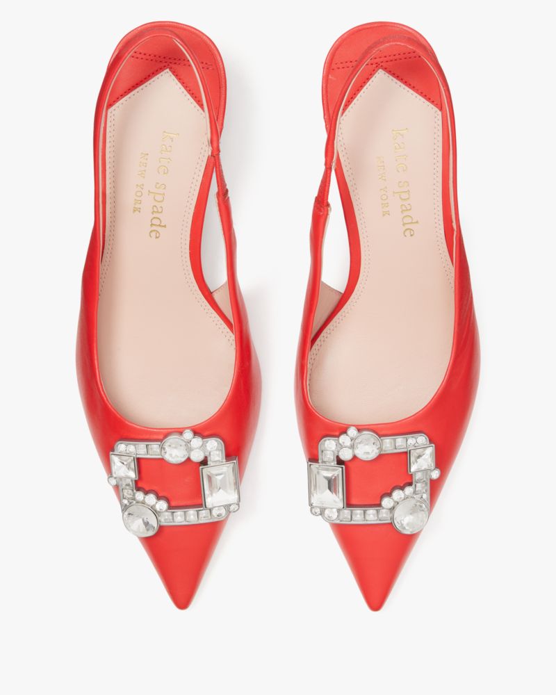 Kate Spade,Renata Slingback Pumps,Ponderosa Red