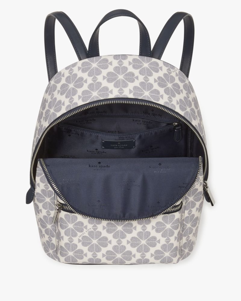 Kate Spade,Signature Spade Flower Medium Backpack,Leather,Backpack,PVC,Metal,Logo,Lined,Day Party,Multi Color