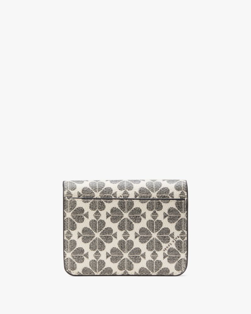 Kate Spade,Signature Spade Flower Small Bifold Wallet,Black Multi