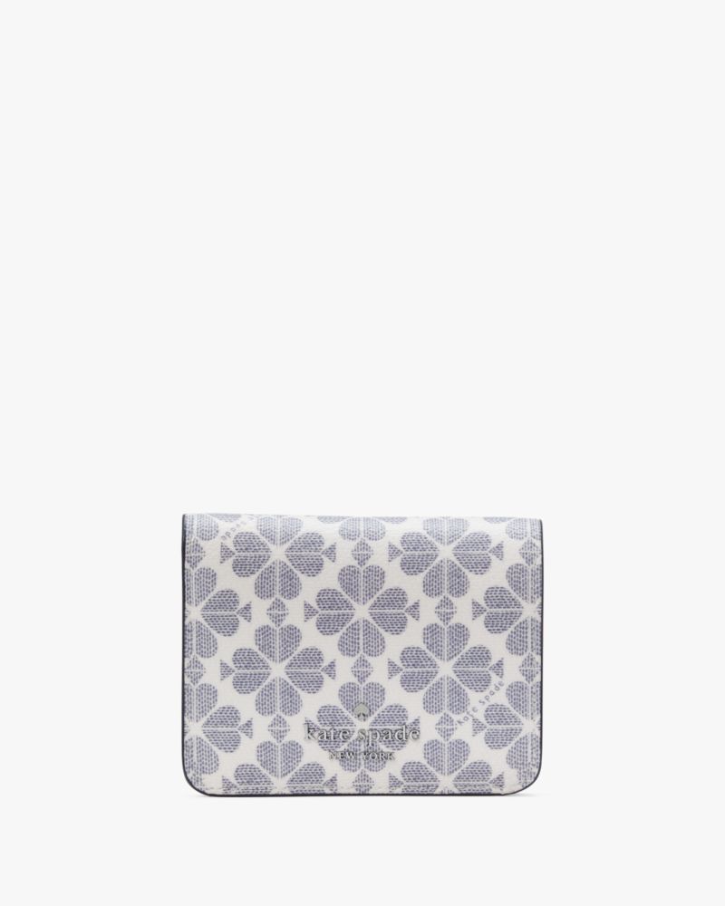 Kate Spade,スペード フラワー スモール バイフォールド ウォレット,財布小物,ネイビーマルチ