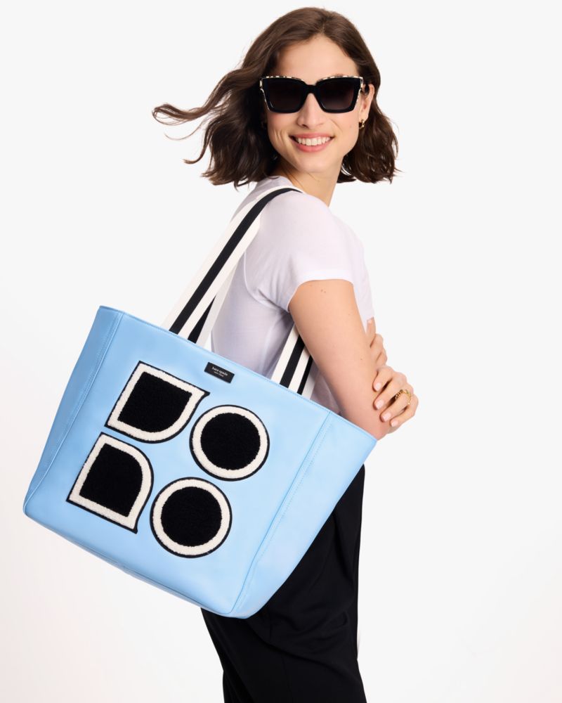 Kate Spade,ノエル テリー パッチ ラージ トート,トートバッグ,アストラルブルーマルチ