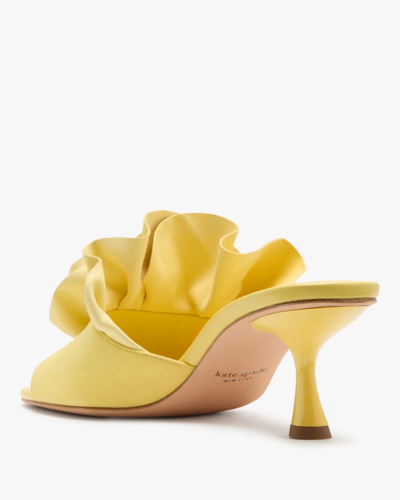 Kate Spade,Flourish Heeled Sandal,Lining Leather,Suede,Slides,3D Embellishment,Cocktail,