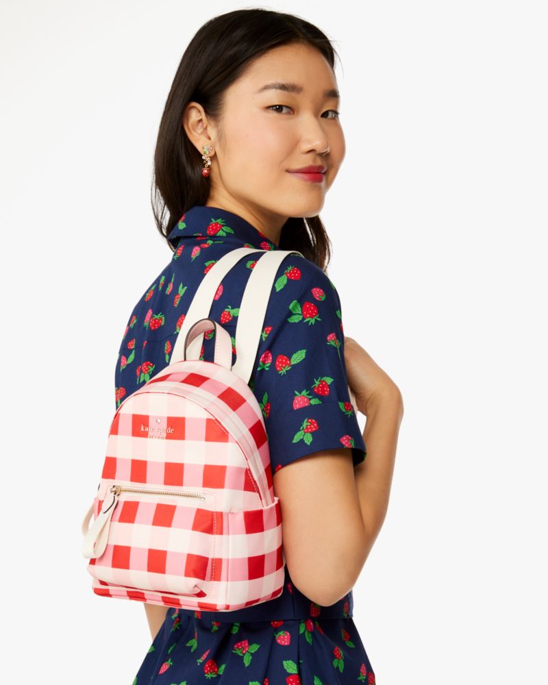 Kate Spade,Chelsea Gingham Mini Backpack,Gingham,