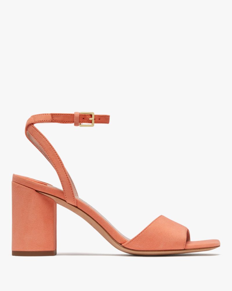 Kate Spade,Delphine Sandals,Suede,Leather,Sandals,Day Party,Coral