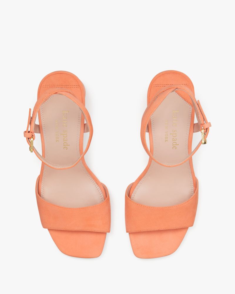 Kate Spade,Delphine Sandals,Suede,Leather,Sandals,Day Party,Coral