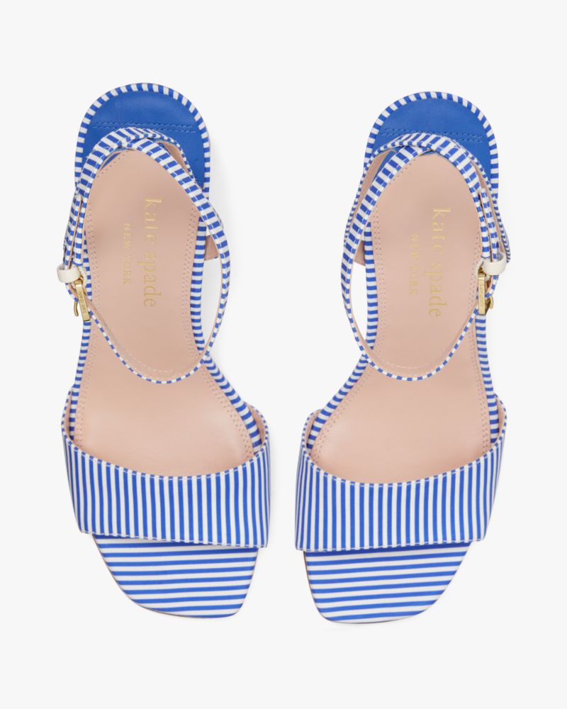 Kate Spade,Delphine Sandals,Canvas,Poplin,Leather,Sandals,Day Party,