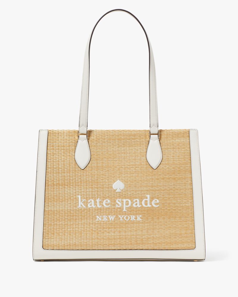 Kate Spade,エリー ストロー ラージ トート,バッグ,メレンゲマルチ