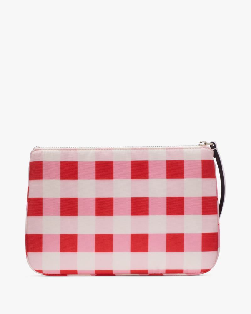 Kate Spade,Chelsea Gingham Medium Wristlet,Pink Multi