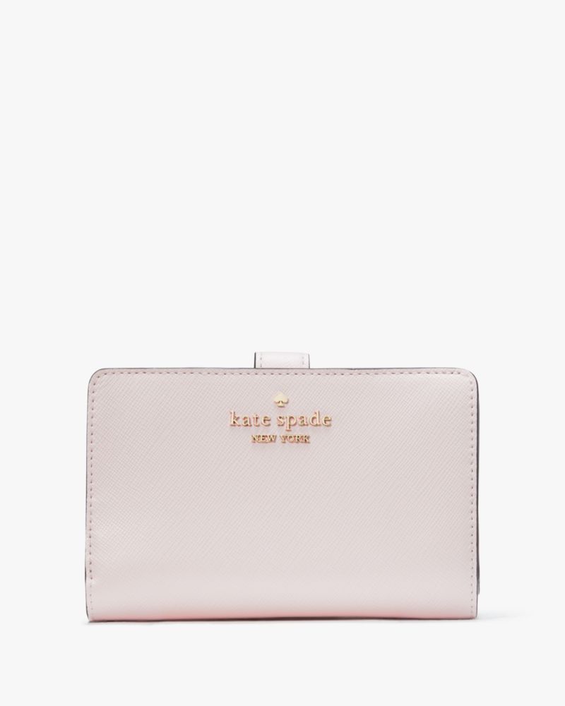 Kate Spade,Boxed Madison Strawberry Garden Medium Compact Bifold Wallet,