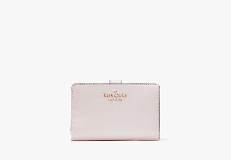 Kate Spade,Boxed Madison Strawberry Garden Medium Compact Bifold Wallet,Pink Multi image number 0