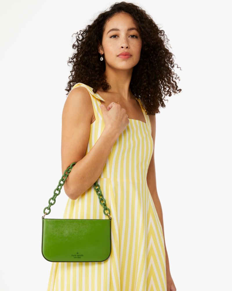 Kate Spade,マディソン レジン チェーン ポシェット,バッグ,タートルグリーン