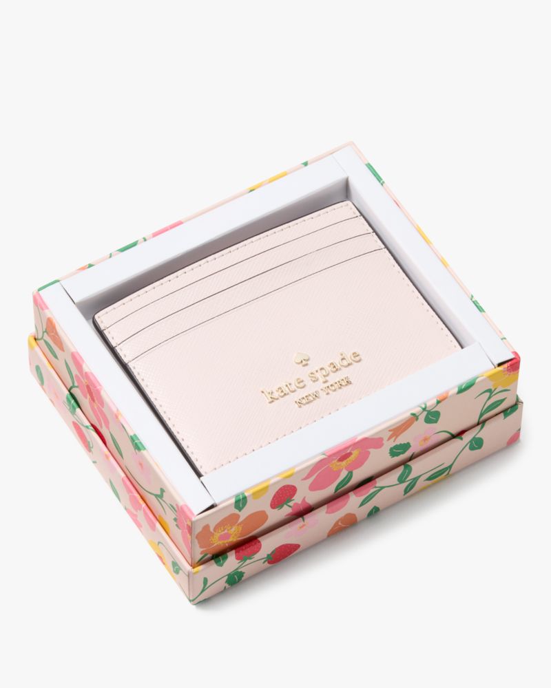 Kate Spade,マディソン スモール スリム カード ホルダー ボックス セット,財布小物,ライトローズバッド