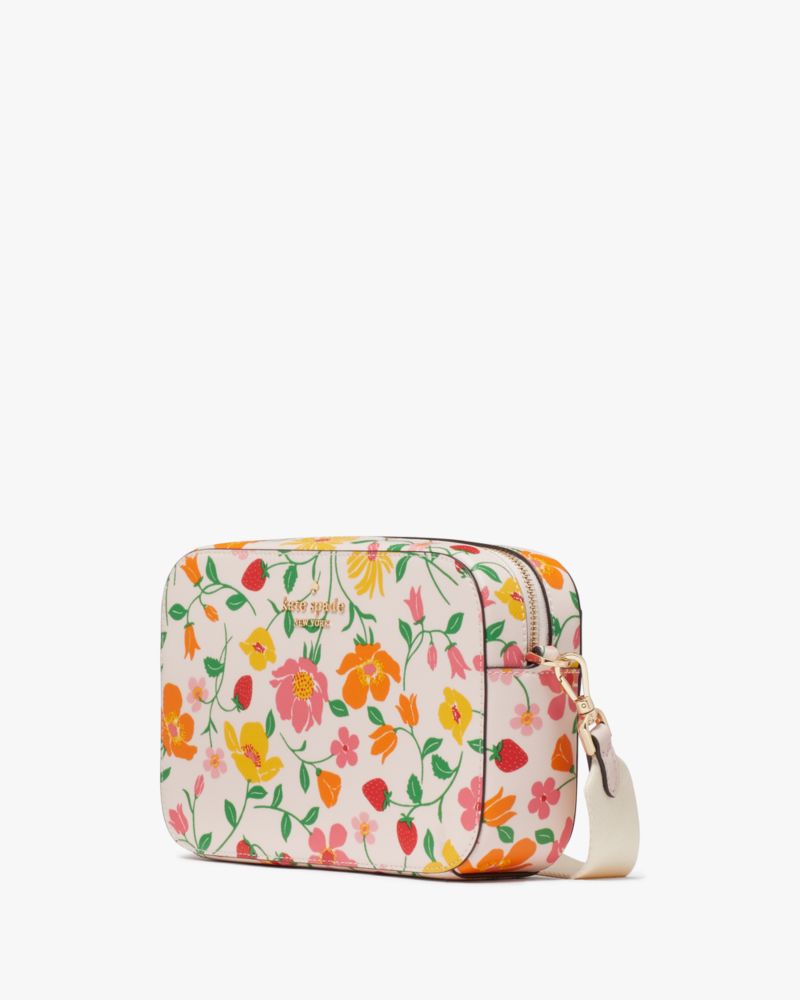 Kate Spade,Madison Strawberry Garden Mini Camera Bag,Pink Multi