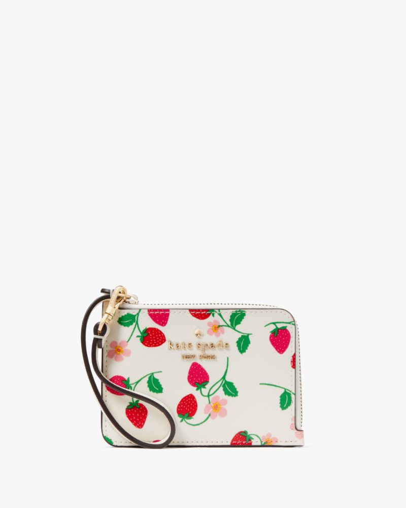 Madison Strawberry Small Wristlet | Kate Spade Outlet | Kate Spade Outlet