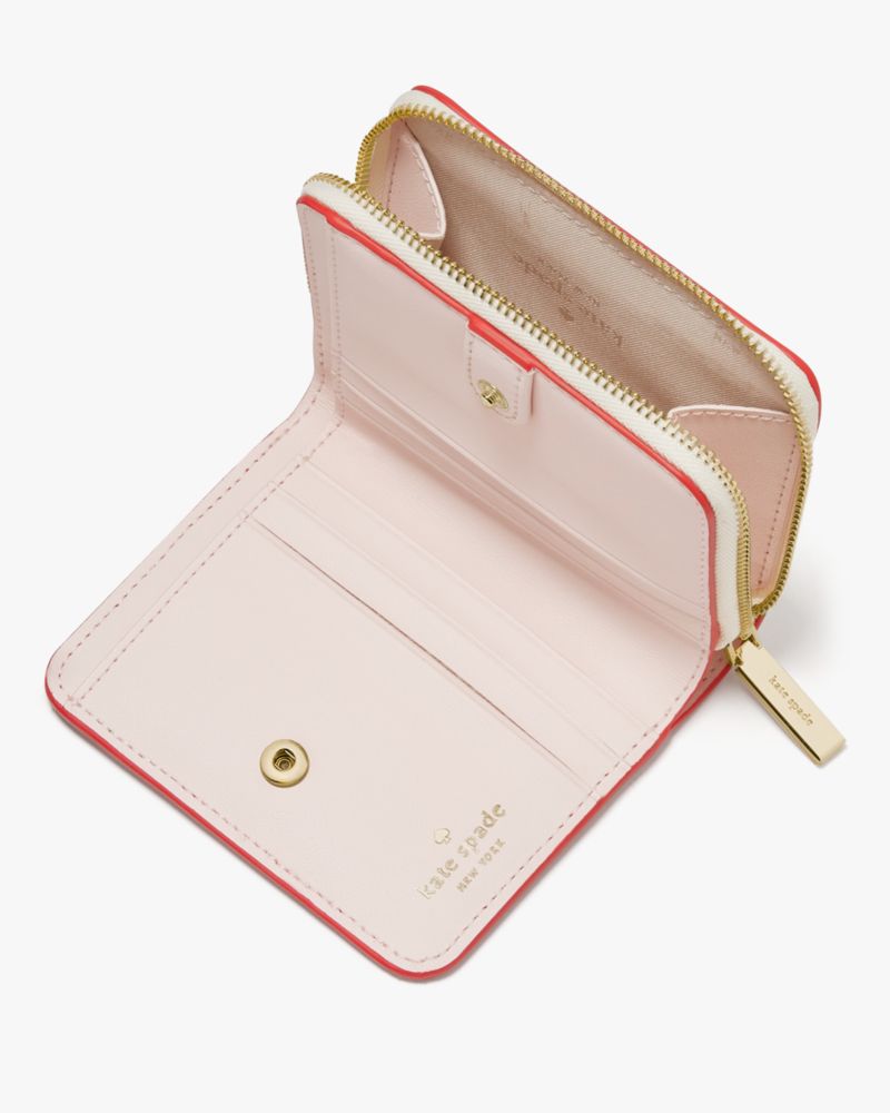 Kate Spade,Strawberry Dreams Small Zip Around Bifold Wallet,