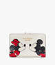 Kate Spade,Disney X Kate Spade New York Minnie Medium Compact Bifold Wallet,Parchment Multi