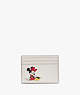 Kate Spade,Disney X Kate Spade New York Minnie Small Slim Card Holder,Parchment Multi