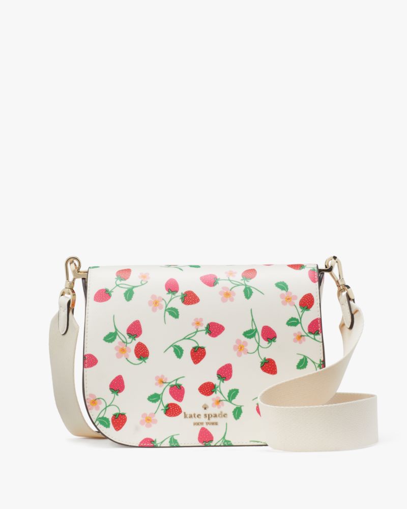 Kate Spade,Madison Strawberry Vine Saddle Bag,