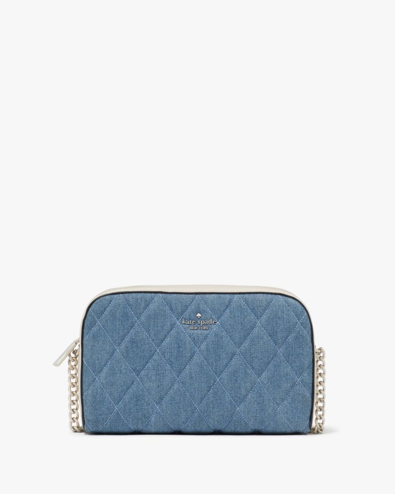 Kate Spade,Carey Denim Mini Camera Bag,Blue Multicolor