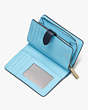 Kate Spade,What A Catch Medium Compact Bifold Wallet,Blue Multi