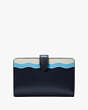 Kate Spade,What A Catch Medium Compact Bifold Wallet,Blue Multi