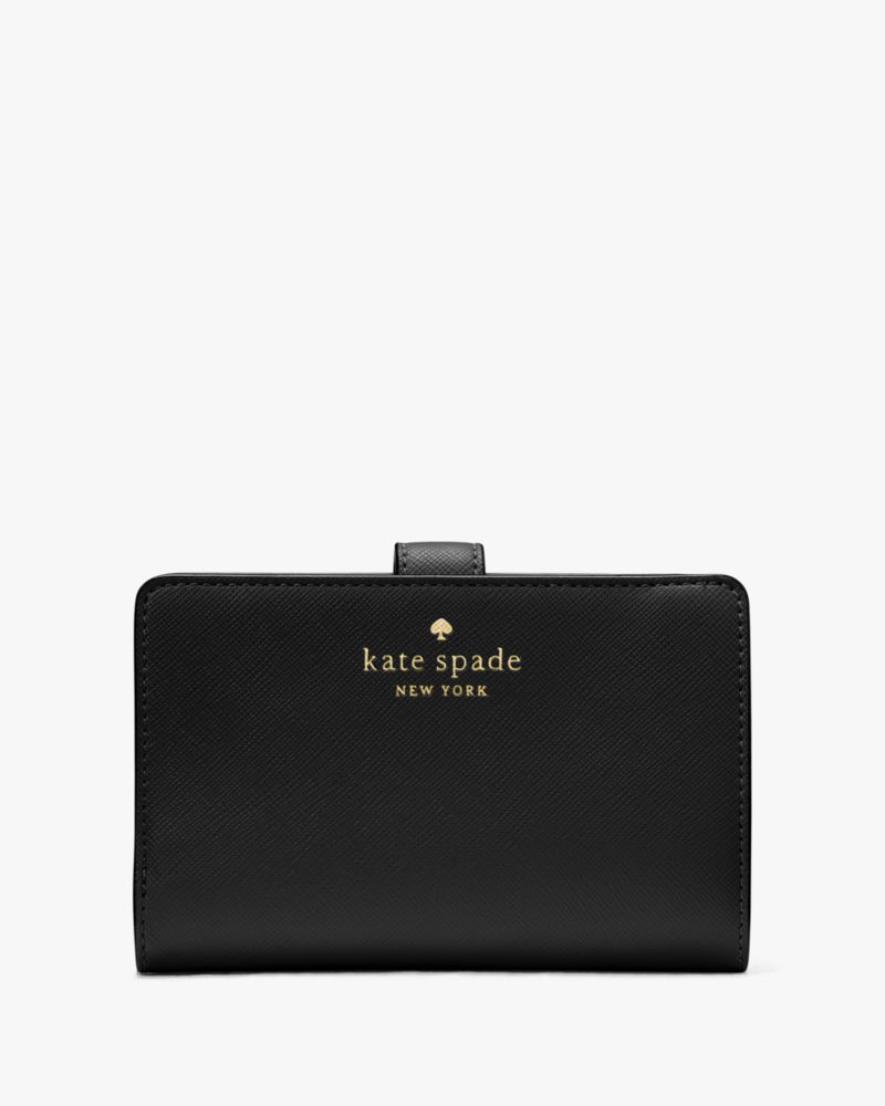 Kate Spade,Schuyler Medium Bifold Wallet,Bi Fold,PVC,Logo,Word Embellishment,Casual,